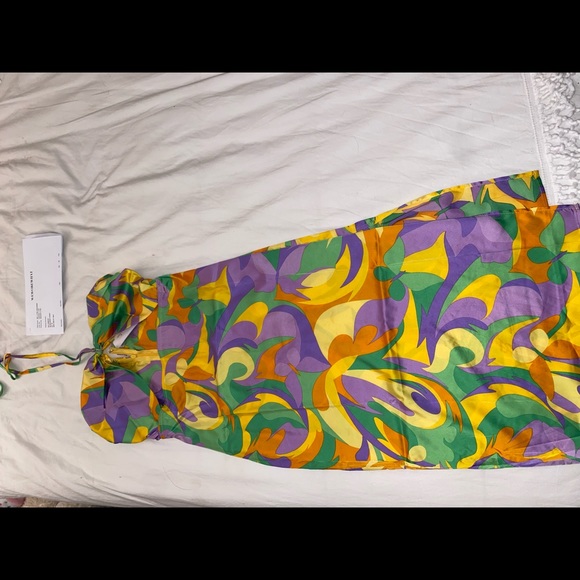 WeWoreWhat Tie Halter Dress -Small - Picture 2 of 3